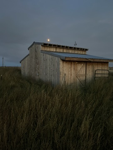 Barn under the moonrise